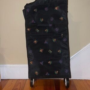 Black Travel rolling luggage /shopping cart